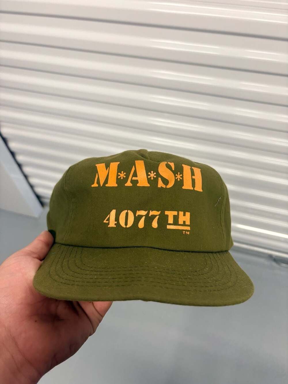Vintage M*A*S*H 4077th Olive Green Snapback Hat One Size